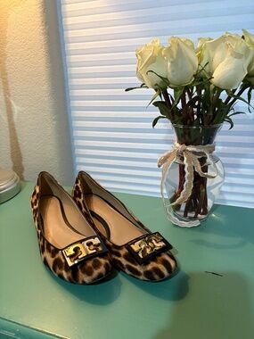 Tory Burch Gigi Calf Hair Pumps.